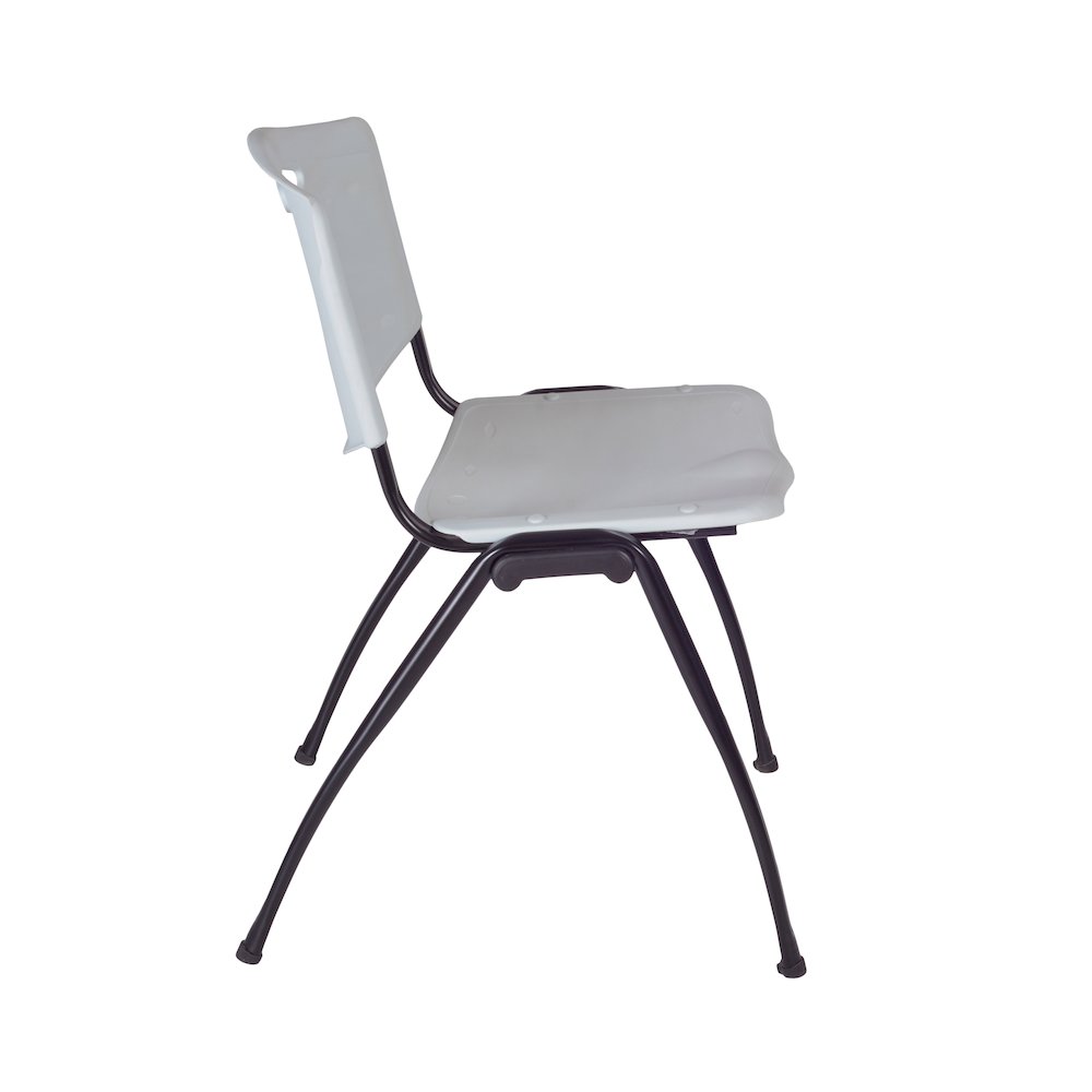 48 x 24 in. Mobile T-Base Training Table- Maple, 2 M Stack Chairs- Grey. Picture 4