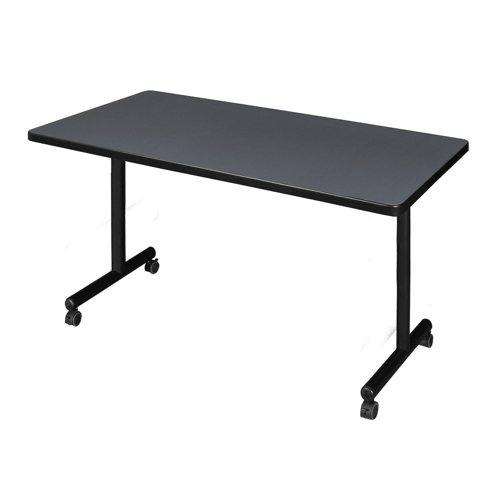 48 x 30 in. Mobile T-Base Training Seminar Table- Grey. Picture 1