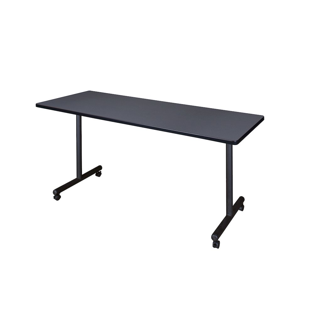 60 x 24 in. Mobile T-Base Training Seminar Table- Grey. Picture 1