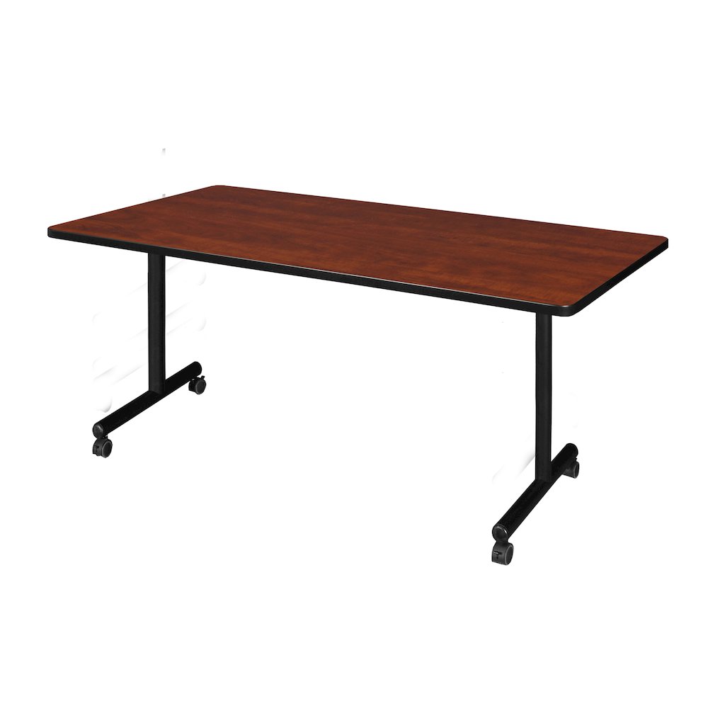 72 x 30 in. Mobile T-Base Training Seminar Table- Cherry. Picture 1