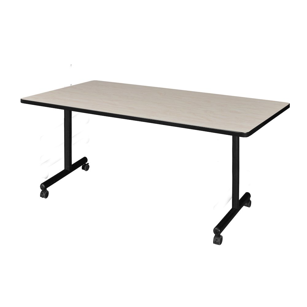 72 x 30 in. Mobile T-Base Training Seminar Table- Maple. Picture 1