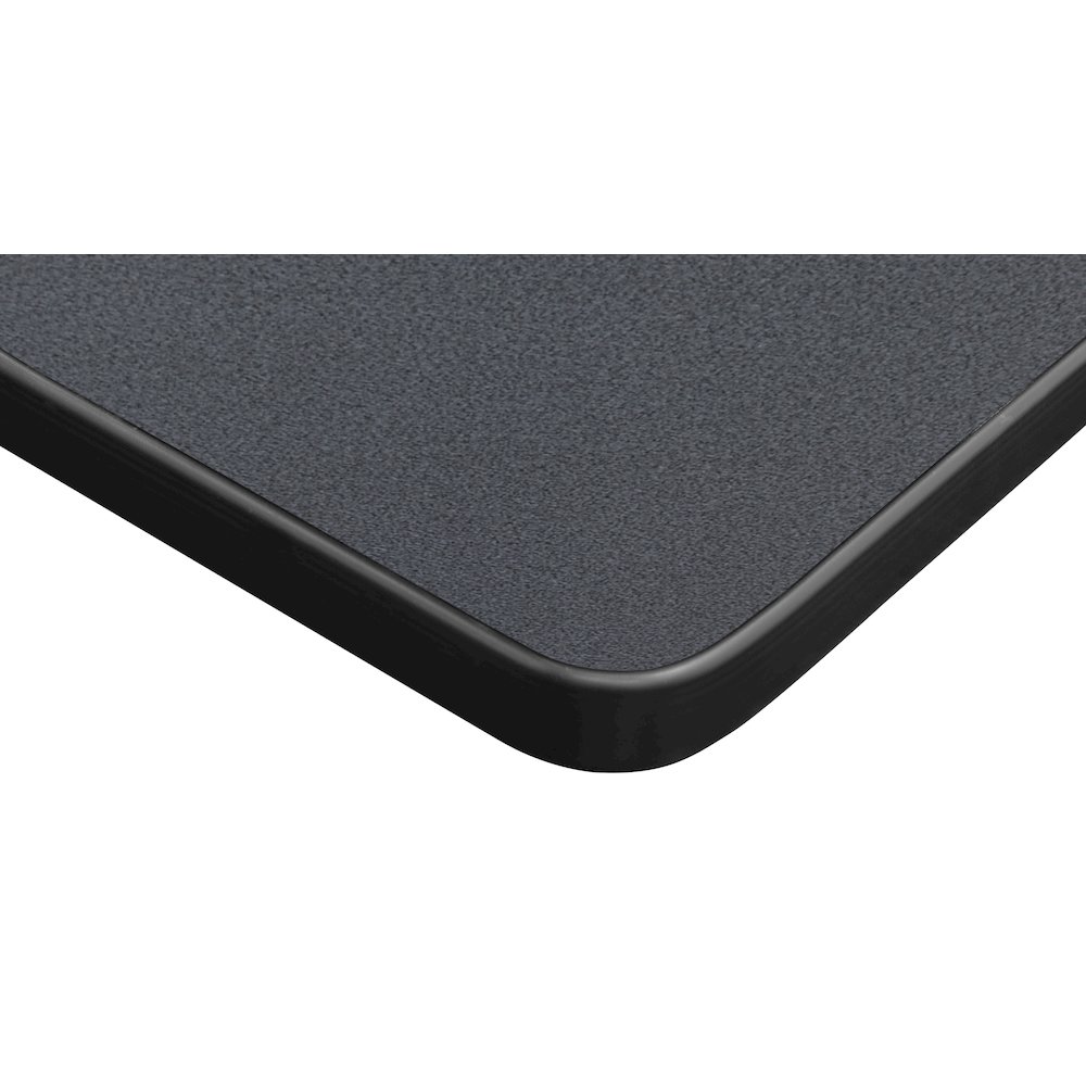 48 x 24 in. T-Base Training Seminar Table- Grey, 2 M Stack Chairs- Blue. Picture 7