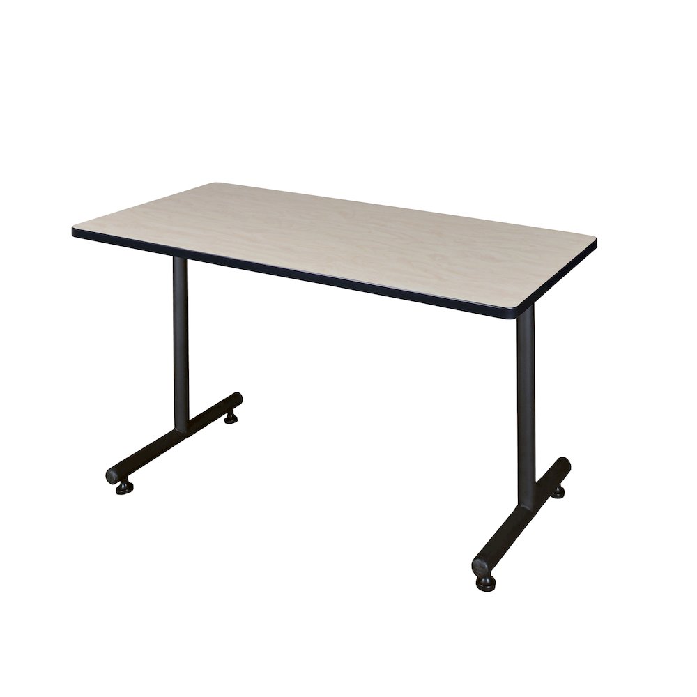 48 x 24 in. Steel T-Base Training Seminar Table- Maple. Picture 1