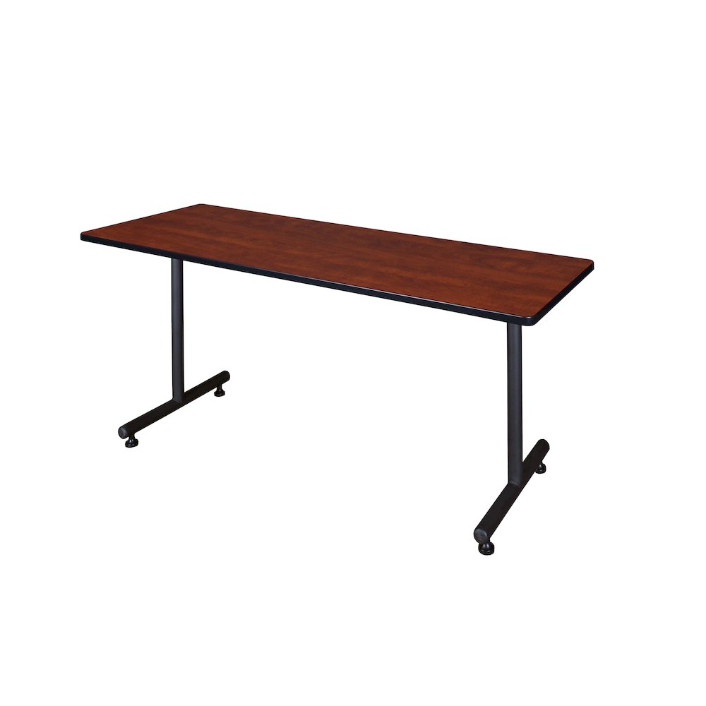 60 x 24 in. Steel T-Base Training Seminar Table- Cherry. Picture 1