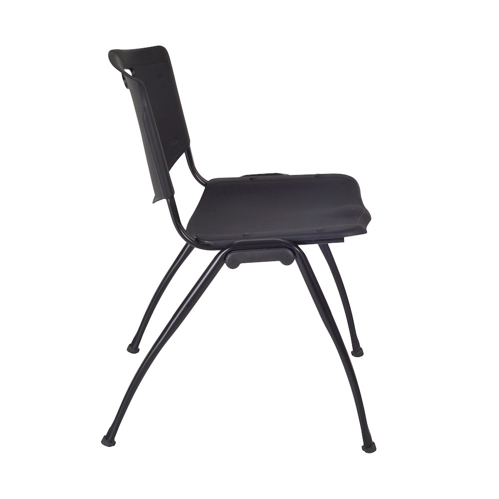 60 x 24 in. T-Base Training Seminar Table- Grey, 2 M Stack Chairs- Black. Picture 4