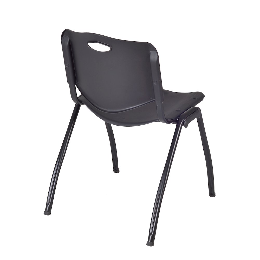 60 x 24 in. T-Base Training Seminar Table- Grey, 2 M Stack Chairs- Black. Picture 5