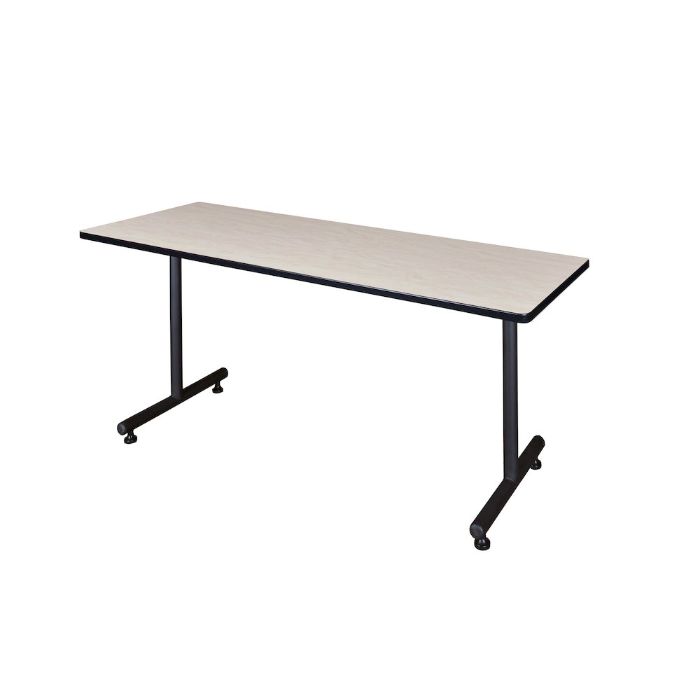 60 x 24 in. Steel T-Base Training Seminar Table- Maple. Picture 1
