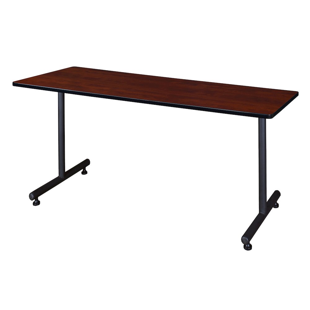 60 x 30 in. Steel T-Base Training Seminar Table- Cherry. Picture 1
