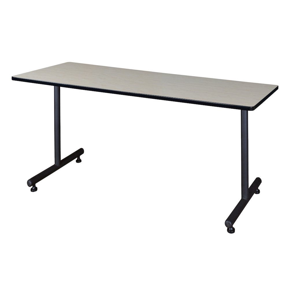 66 x 30 in. Steel T-Base Training Seminar Table- Maple. Picture 1