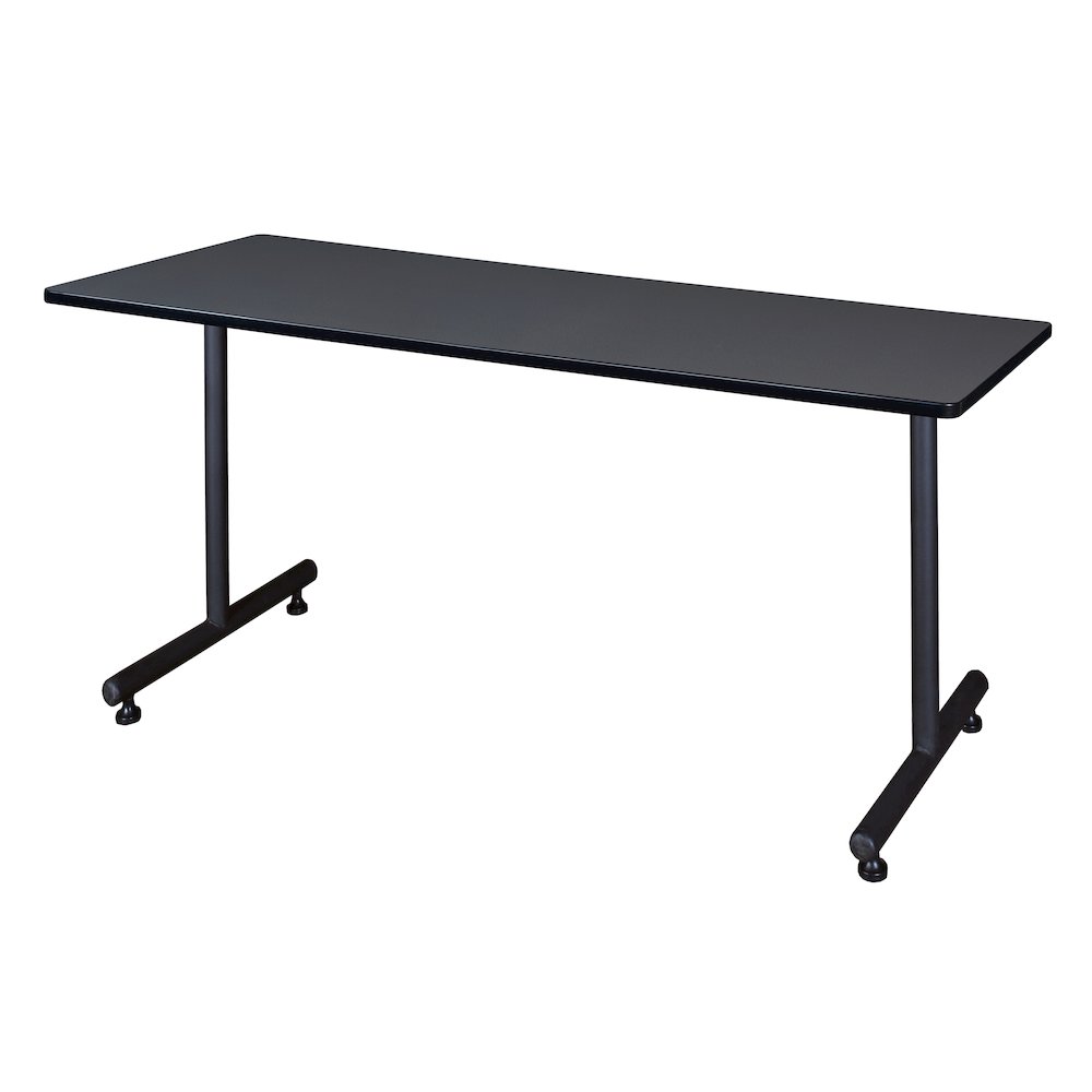 72 x 30 in. Steel T-Base Training Seminar Table- Grey. Picture 1