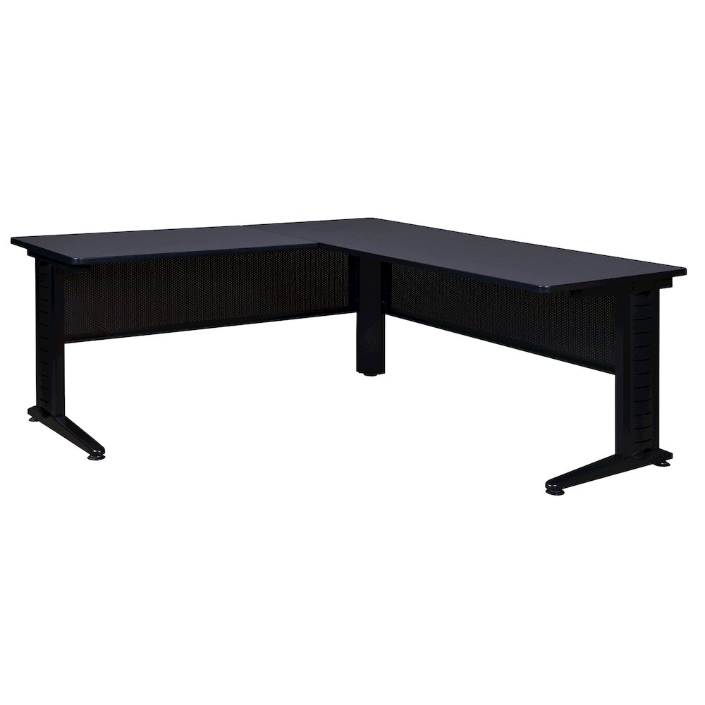 72 x 78 in. L Shape Desk Shell- Grey. Picture 1