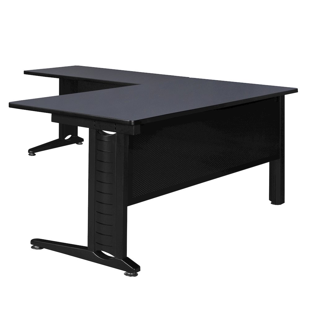 72 x 78 in. L Shape Desk Shell- Grey. Picture 2