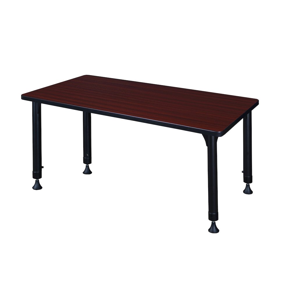 42 x 24 in. Height Adjustable Classroom Activity Table- Mahogany. Picture 2