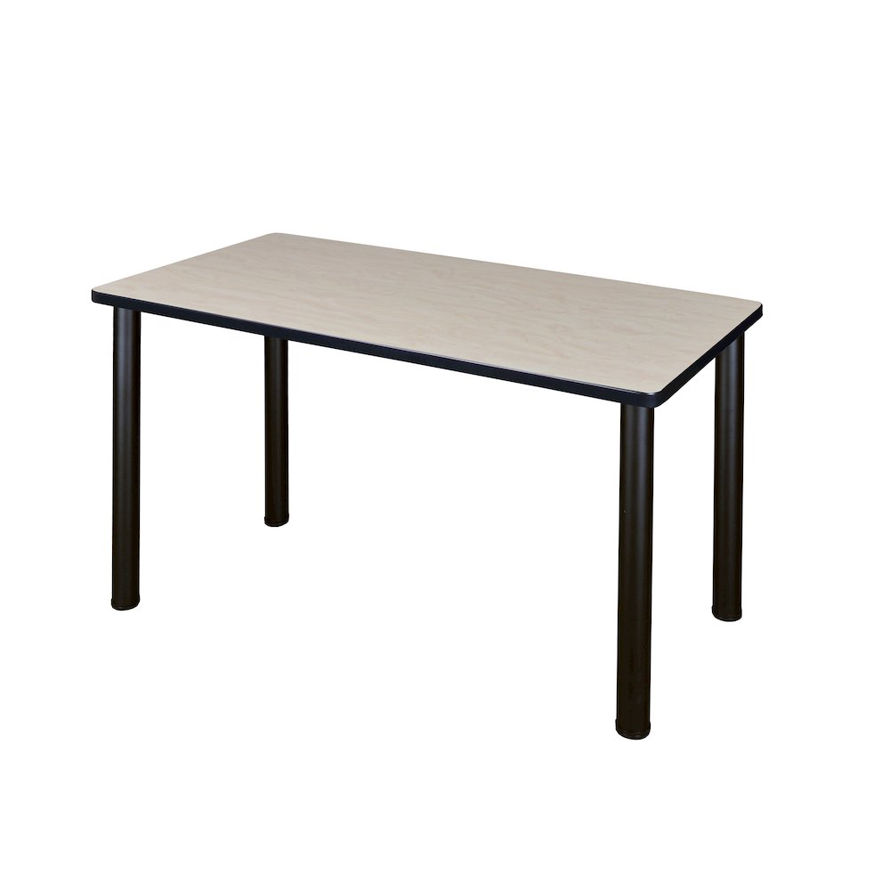 42 x 24 in. Training Seminar Table- Maple Top, Black Legs. Picture 1