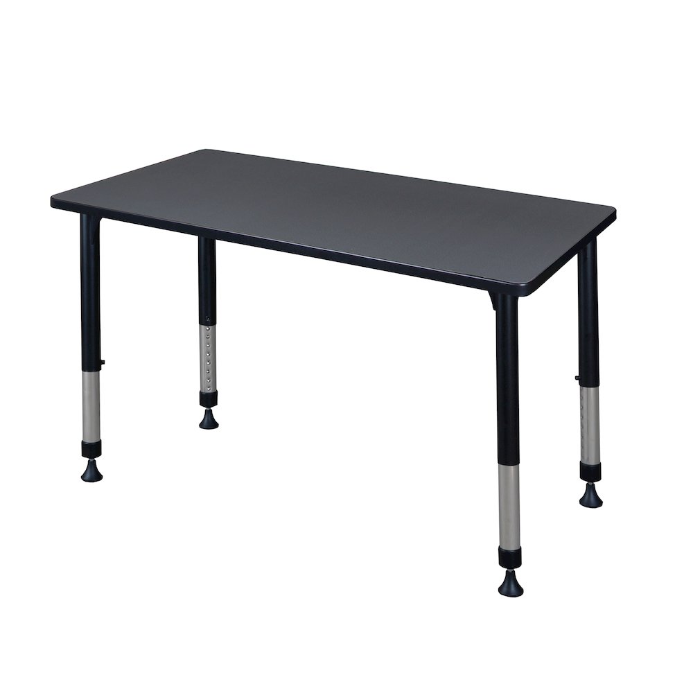 42 x 30 in. Height Adjustable Classroom Activity Table- Grey. Picture 1