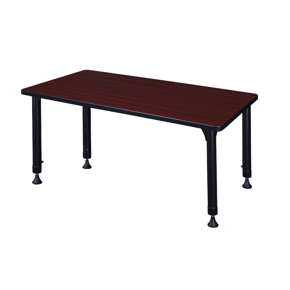 48 x 30 in. Height Adjustable Classroom Activity Table- Mahogany. Picture 2