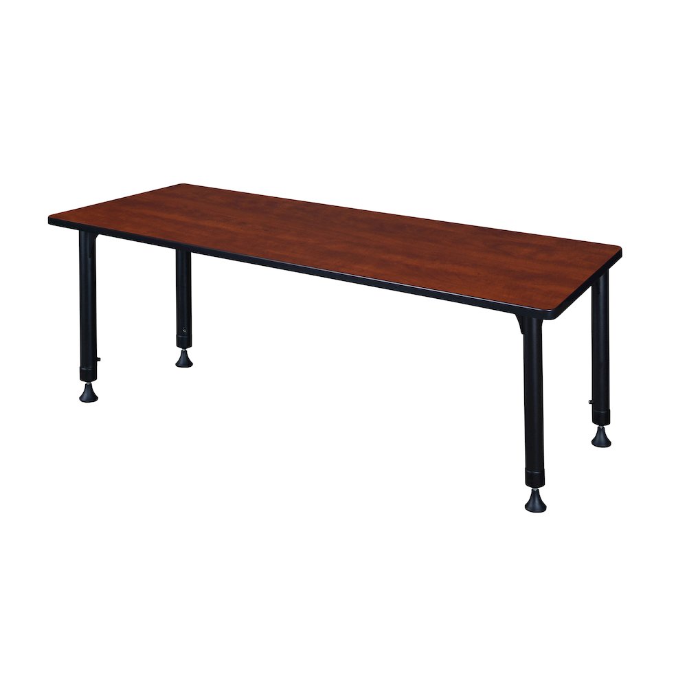 60 x 24 in. Height Adjustable Classroom Activity Table- Cherry. Picture 2