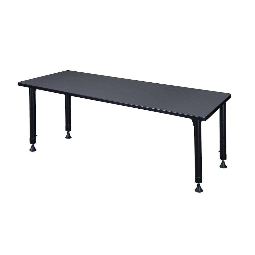 60 x 24 in. Height Adjustable Classroom Activity Table- Grey. Picture 2