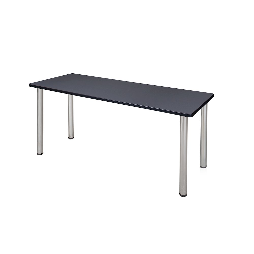 60 x 24 in. Training Seminar Table- Grey Top, Chrome Legs. Picture 1