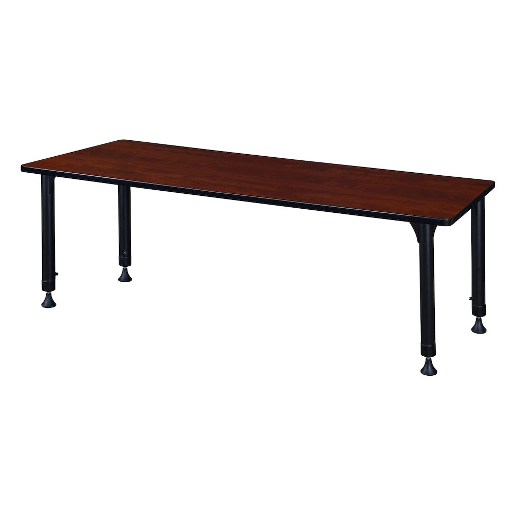 60 x 30 in. Height Adjustable Classroom Activity Table- Cherry. Picture 2