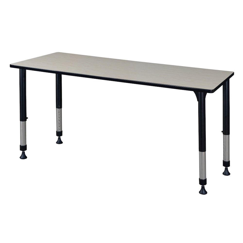 Kee 60" x 30" Height Adjustable Classroom Table - Maple. Picture 1