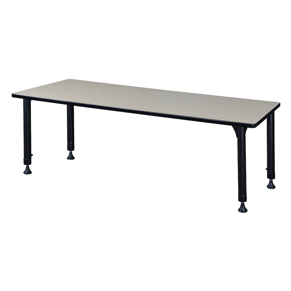 Kee 60" x 30" Height Adjustable Classroom Table - Maple. Picture 2