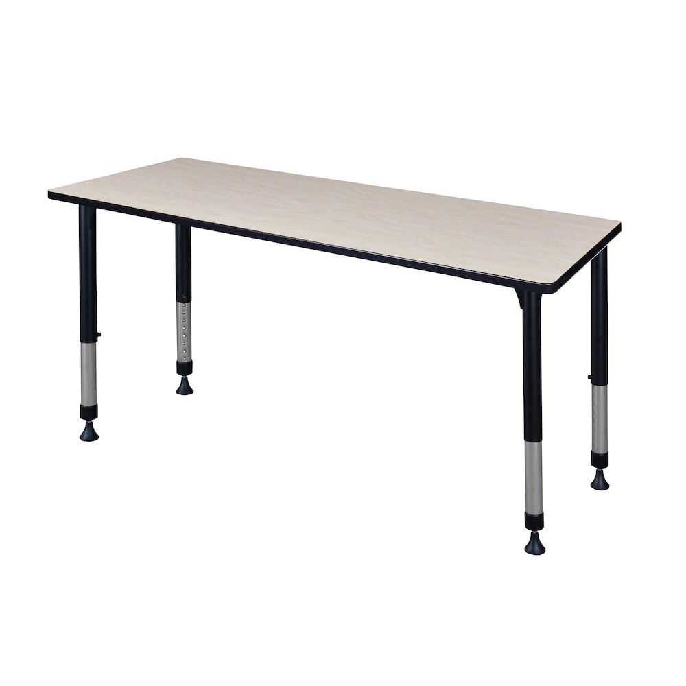 66 x 24 in. Height Adjustable Classroom Activity Table- Maple. Picture 1