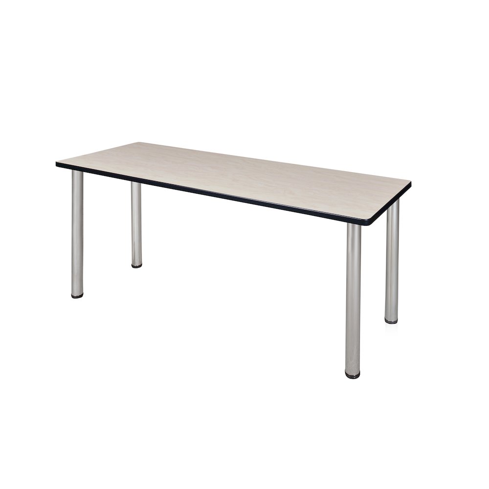 66 x 24 in. Training Seminar Table- Maple Top, Chrome Legs. Picture 1