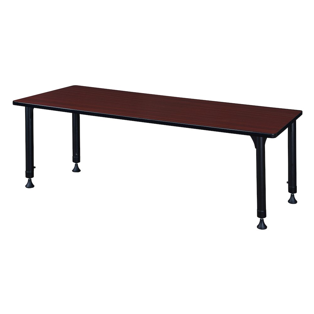 66 x 30 in. Height Adjustable Classroom Activity Table- Mahogany. Picture 2