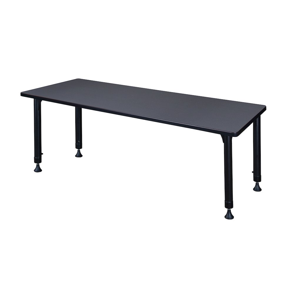 72 x 24 in. Height Adjustable Classroom Activity Table- Grey. Picture 2