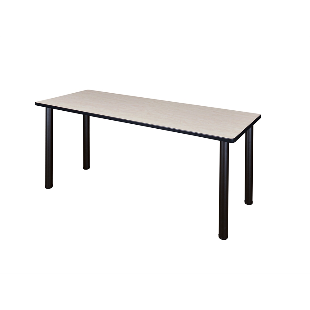 72" x 24" Kee Training Table- Maple/ Black. Picture 1