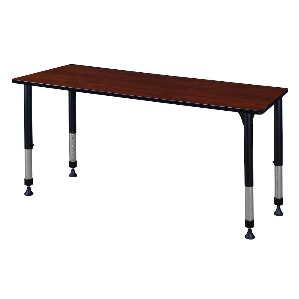72 x 30 in. Height Adjustable Classroom Activity Table- Cherry. Picture 1