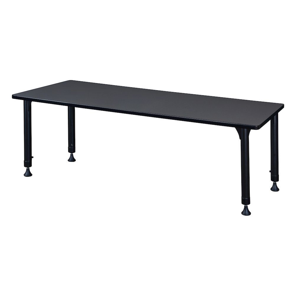 72 x 30 in. Height Adjustable Classroom Activity Table- Grey. Picture 2