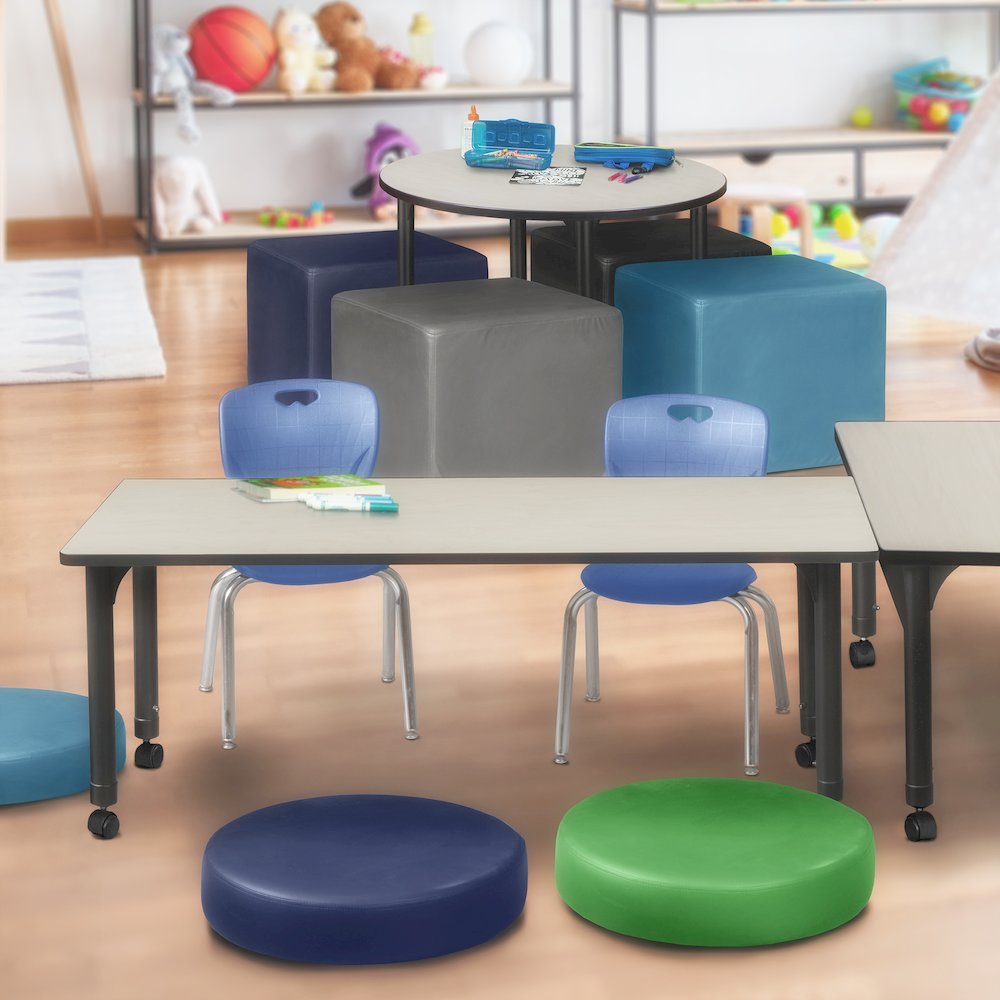72 x 30 in. Height Adjustable Mobile Classroom Activity Table- Maple. Picture 5