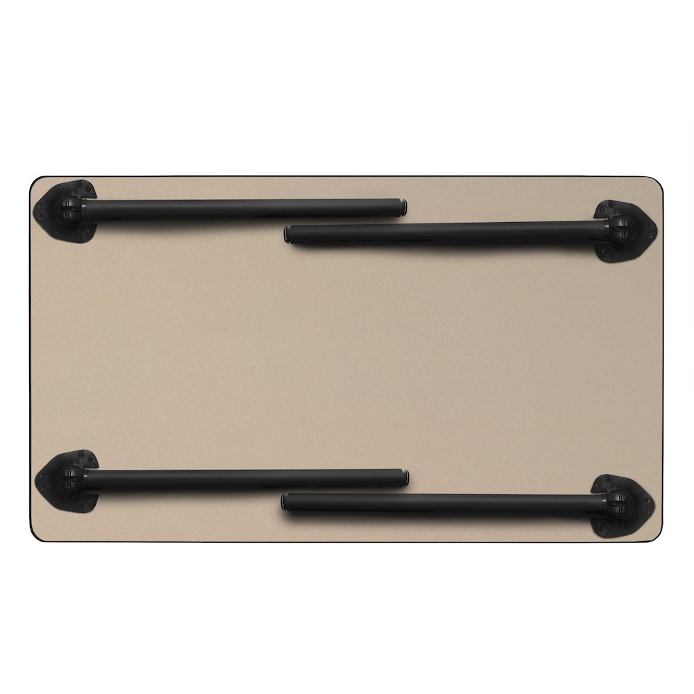 42 x 24 in. Folding Training Seminar Table- Grey Top, Black Legs. Picture 7