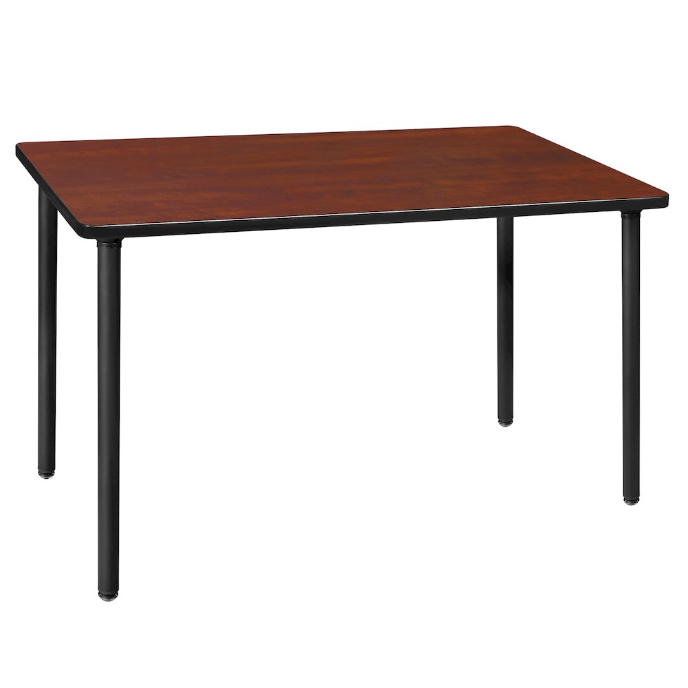 48 x 24 in. Folding Training Seminar Table- Cherry Top, Black Legs. Picture 1