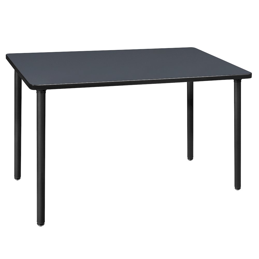 48 x 24 in. Folding Training Seminar Table- Grey Top, Black Legs. Picture 1