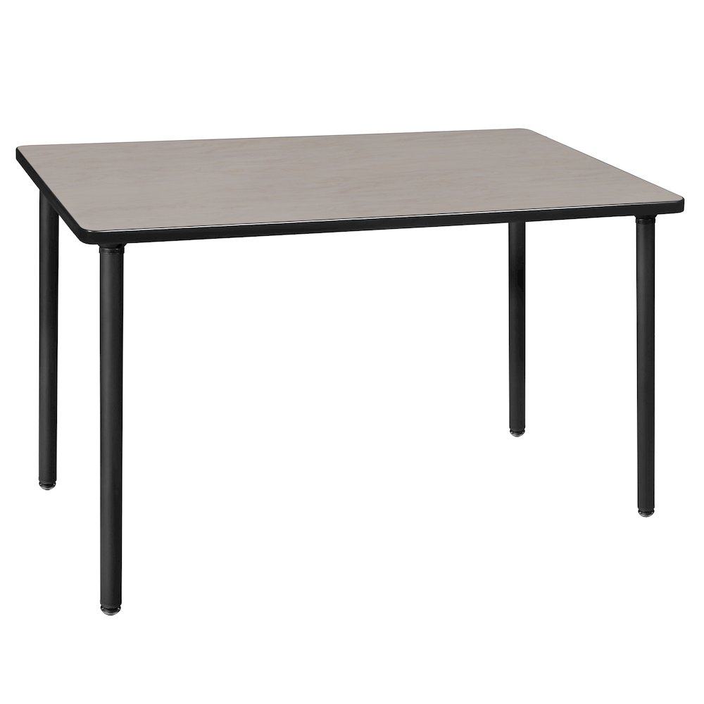 48 x 24 in. Folding Training Seminar Table- Maple Top, Black Legs. Picture 1