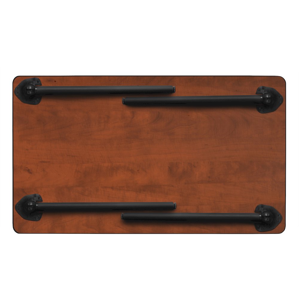 48 x 24 in. Folding Training Seminar Table- Maple Top, Black Legs. Picture 7