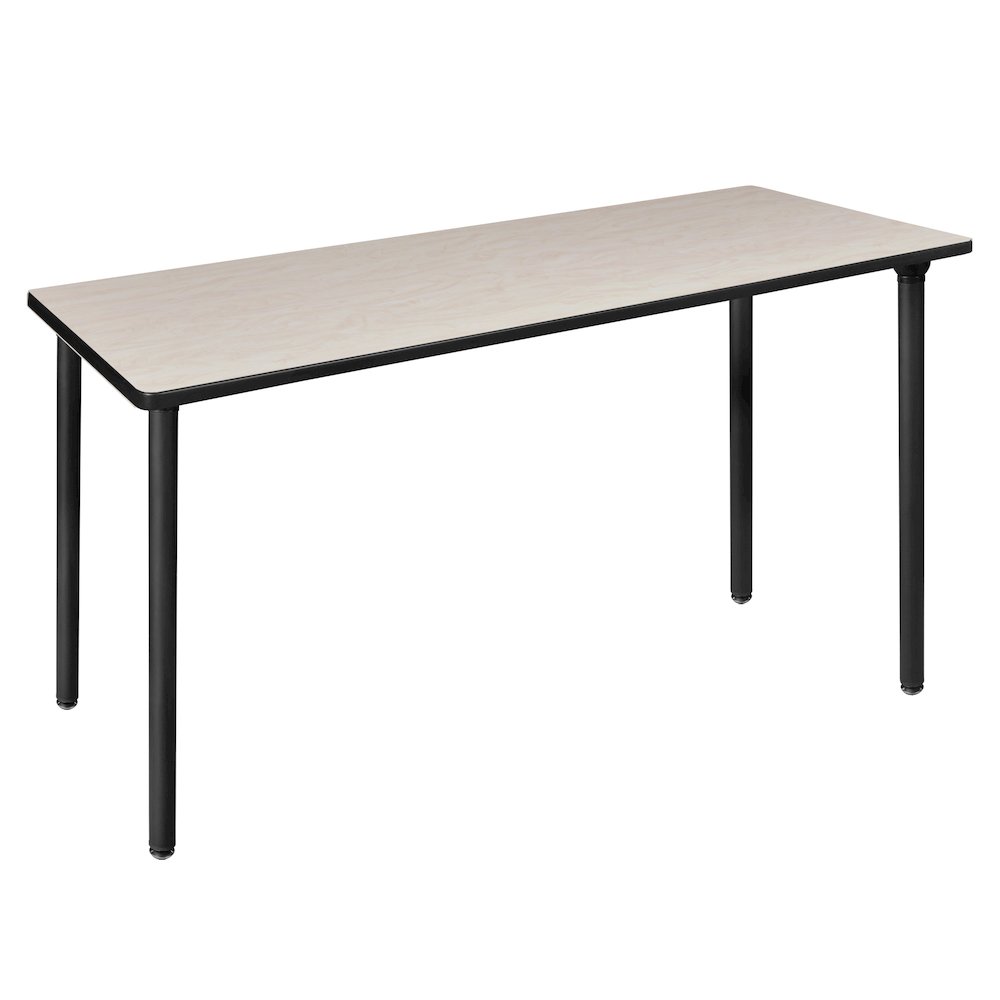 66 x 24 in. Folding Training Seminar Table- Maple Top, Black Legs. Picture 1