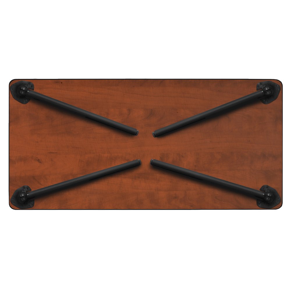 72 x 24 in. Folding Training Seminar Table- Maple Top, Black Legs. Picture 7