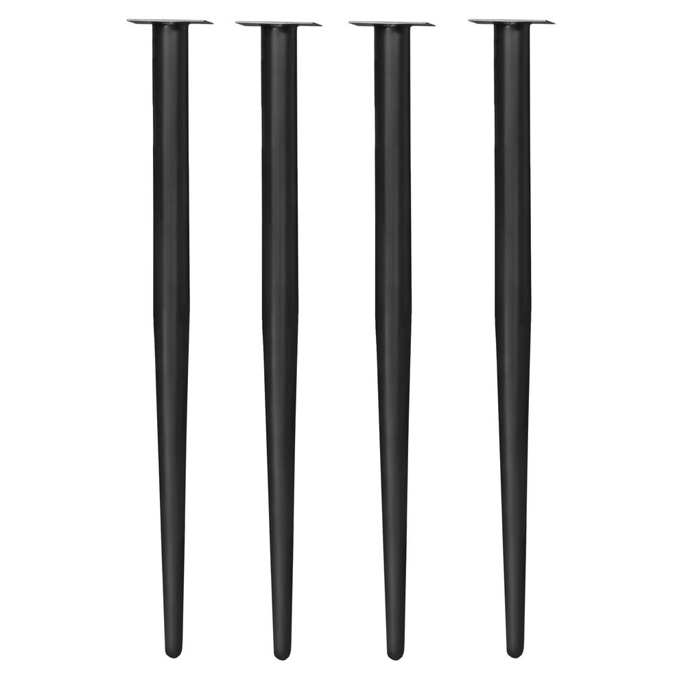 Kahlo Tapered Post Legs (Set of 4)- Black. Picture 1