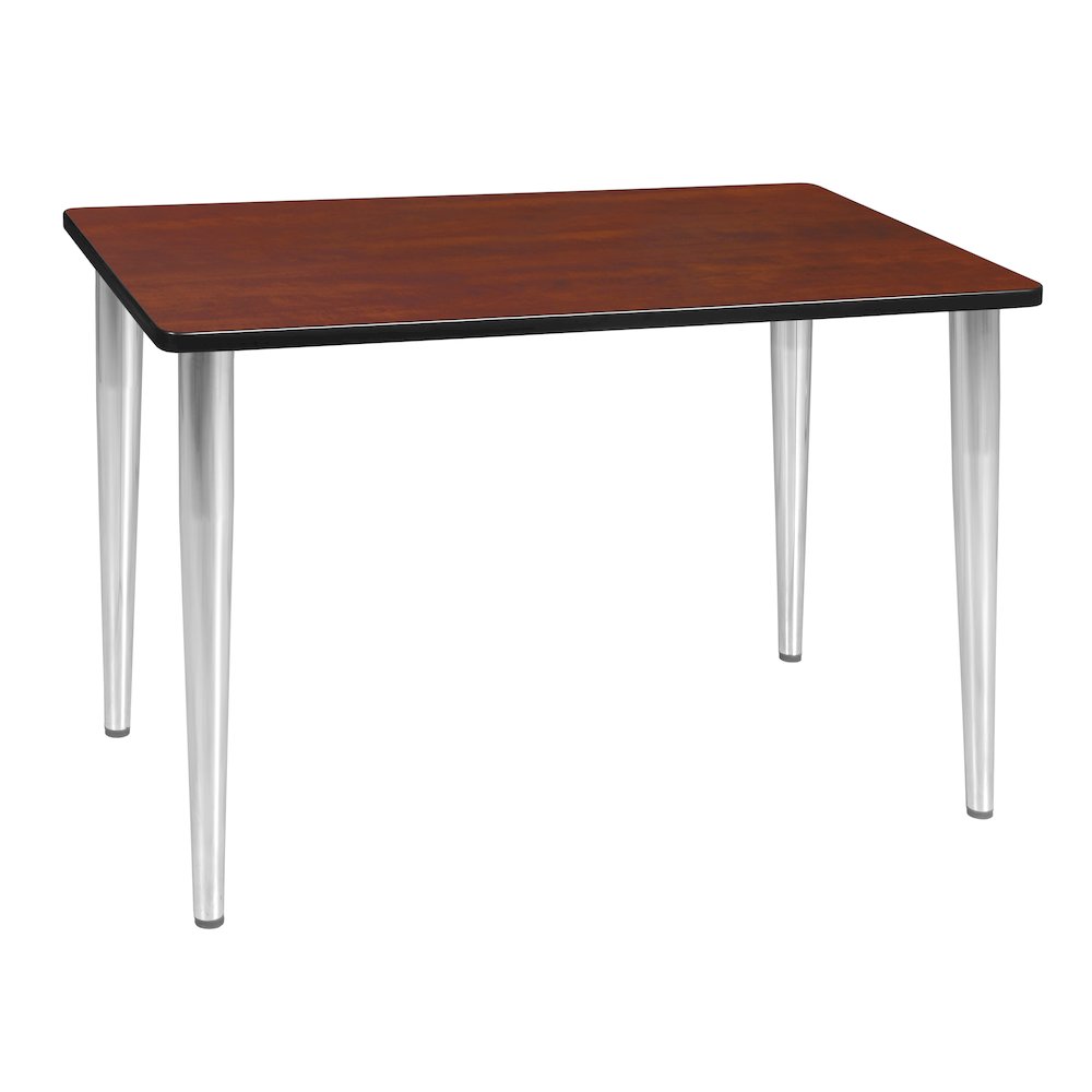 42 x 24 in. Training Seminar Table- Cherry Top, Chrome Tapered Legs. Picture 1