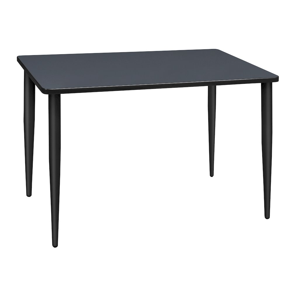 42 x 24 in. Training Seminar Table- Grey Top, Black Tapered Legs. Picture 1