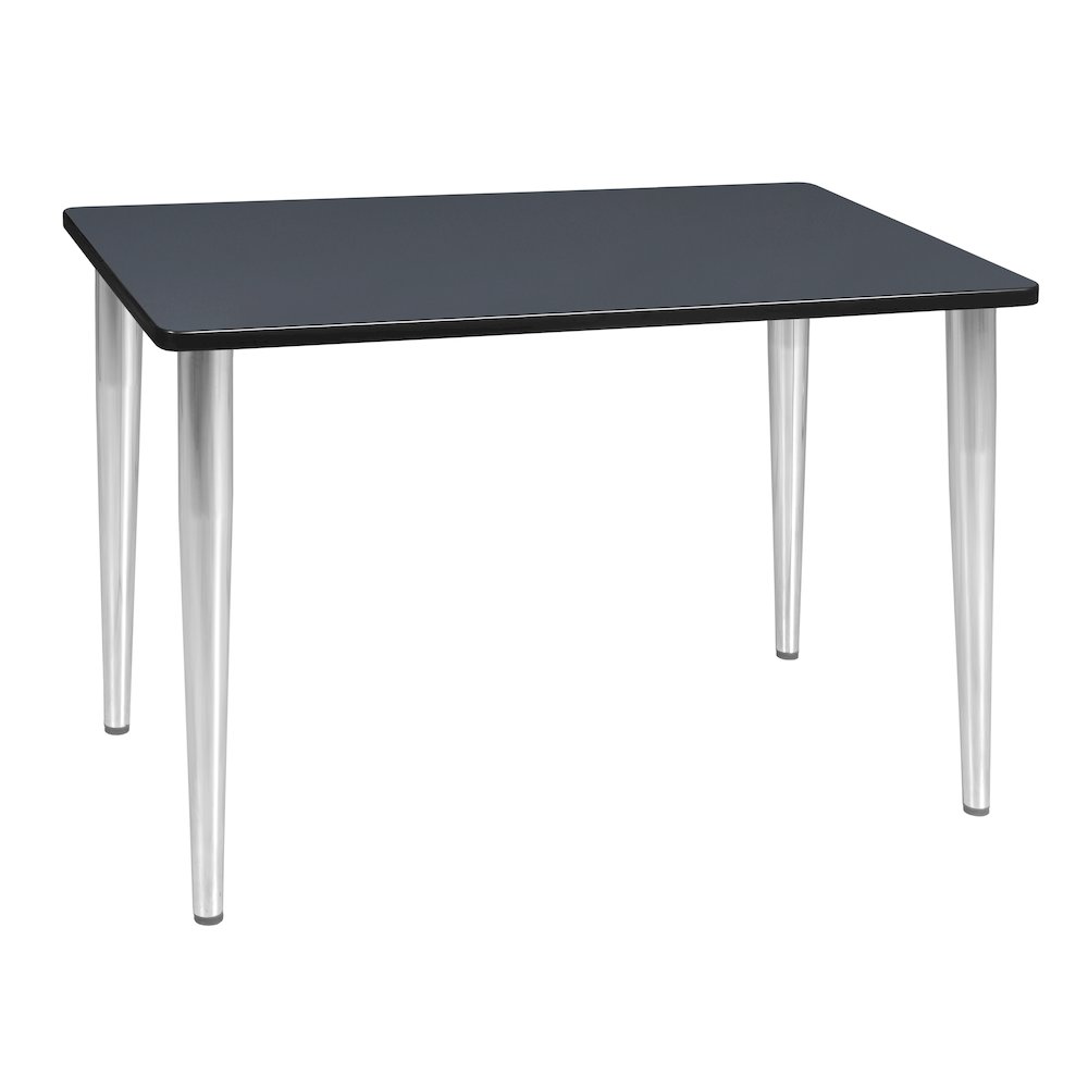 48 x 24 in. Training Seminar Table- Grey Top, Chrome Tapered Legs. Picture 1