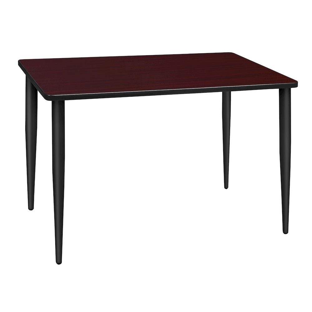 48 x 24 in. Training Seminar Table- Mahogany Top, Black Tapered Legs. Picture 1