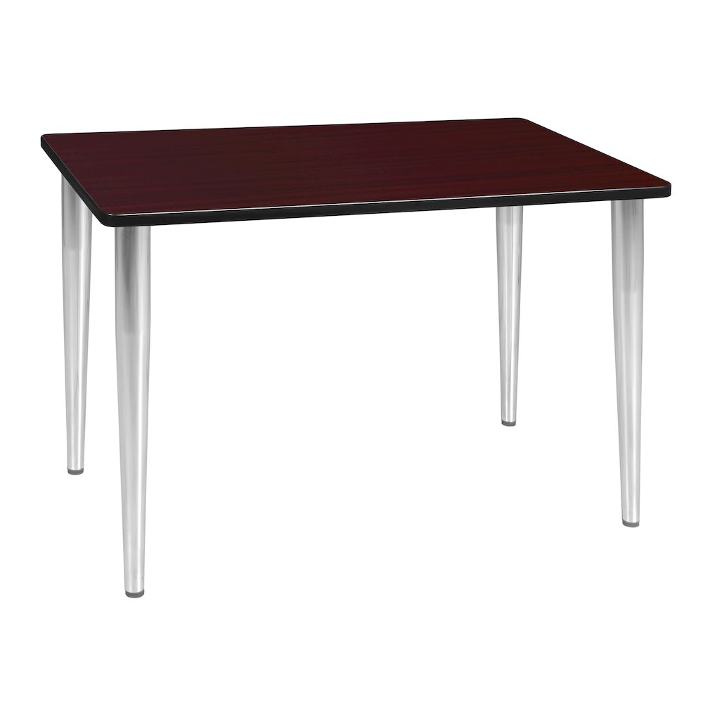 48 x 24 in. Training Seminar Table- Mahogany Top, Chrome Tapered Legs. Picture 1