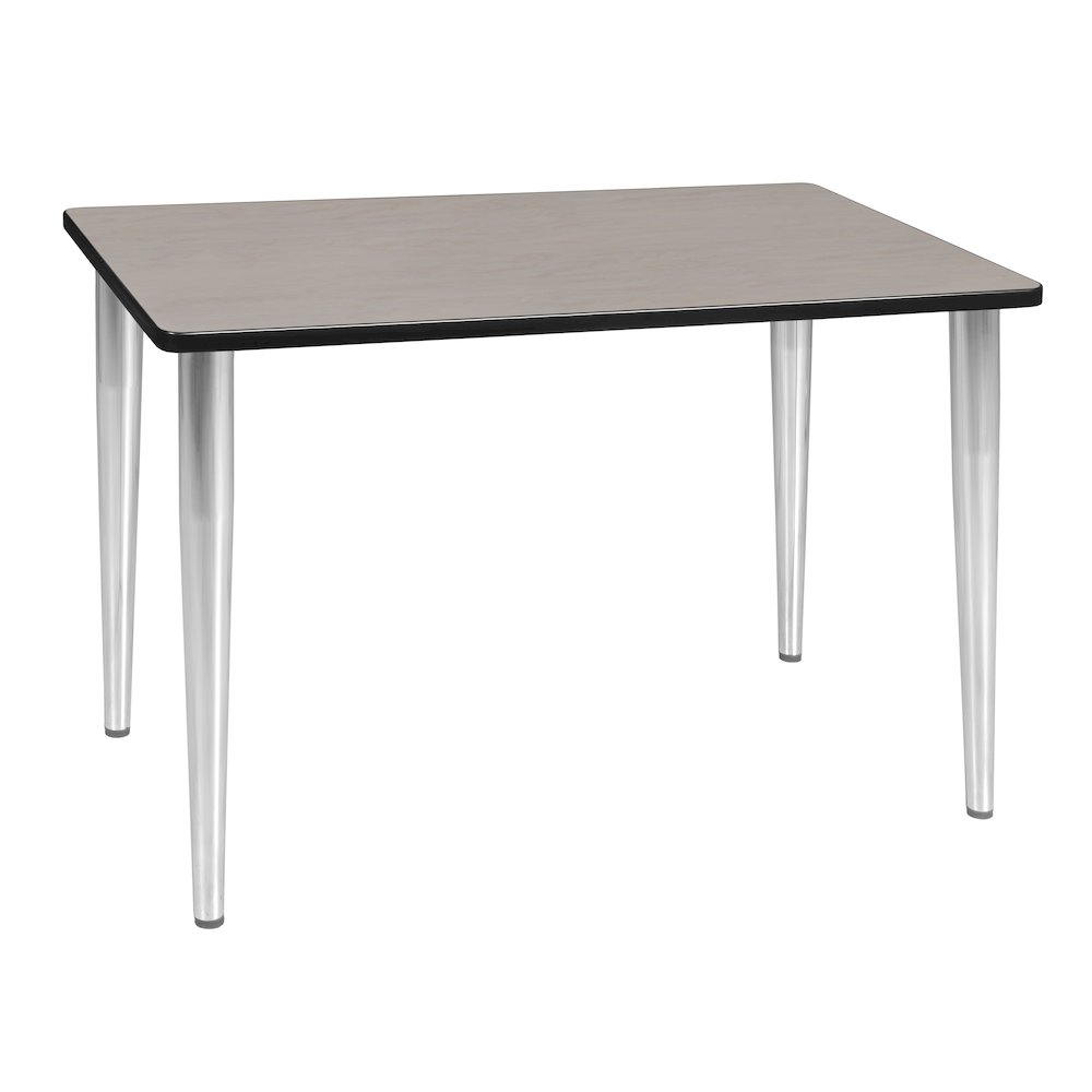 48 x 24 in. Training Seminar Table- Maple Top, Chrome Tapered Legs. Picture 1