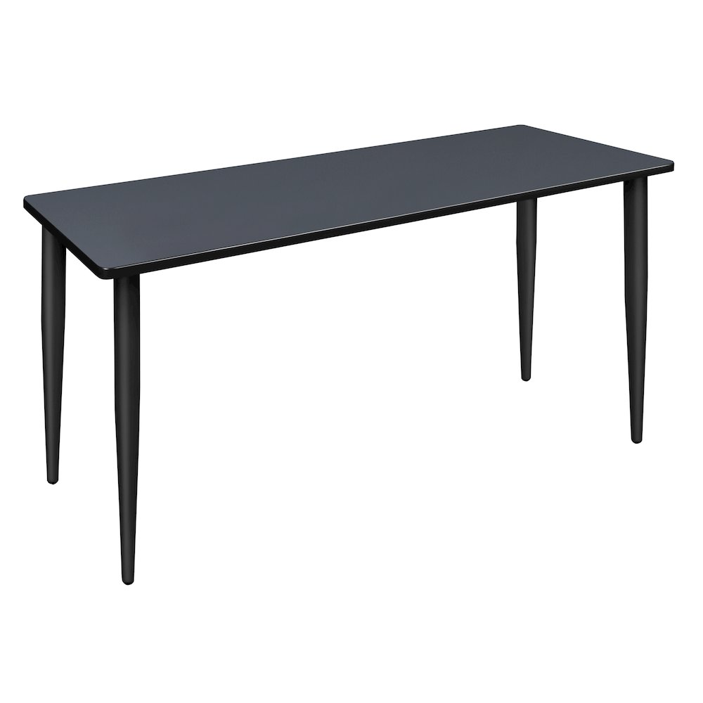 66 x 24 in. Training Seminar Table- Grey Top, Black Tapered Legs. Picture 1