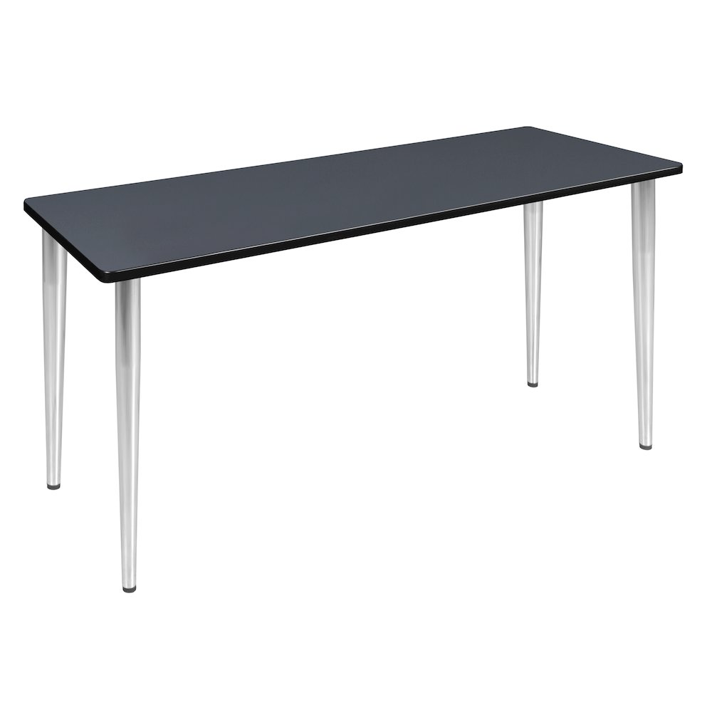 72 x 24 in. Training Seminar Table- Grey Top, Chrome Tapered Legs. Picture 1